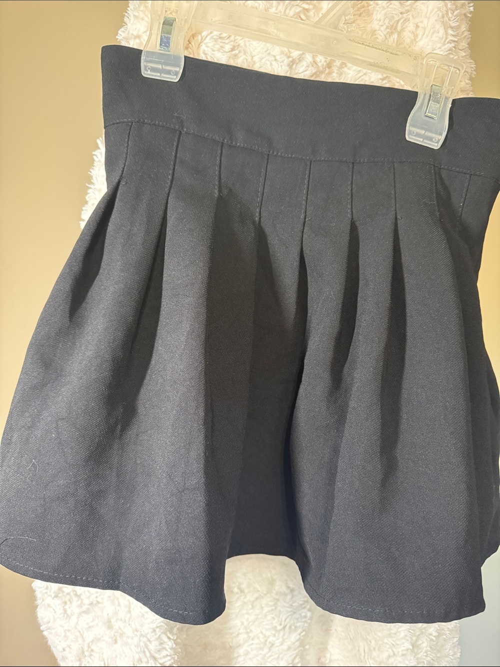 Black Pleated Mini Skirt
